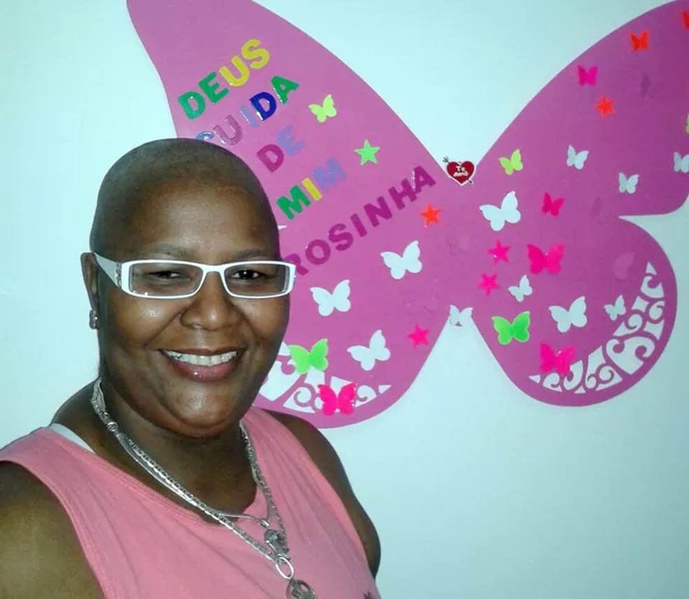 Rosinha, durante tratamento contra o câncer em 2014. — Foto: Arquivo Pessoal