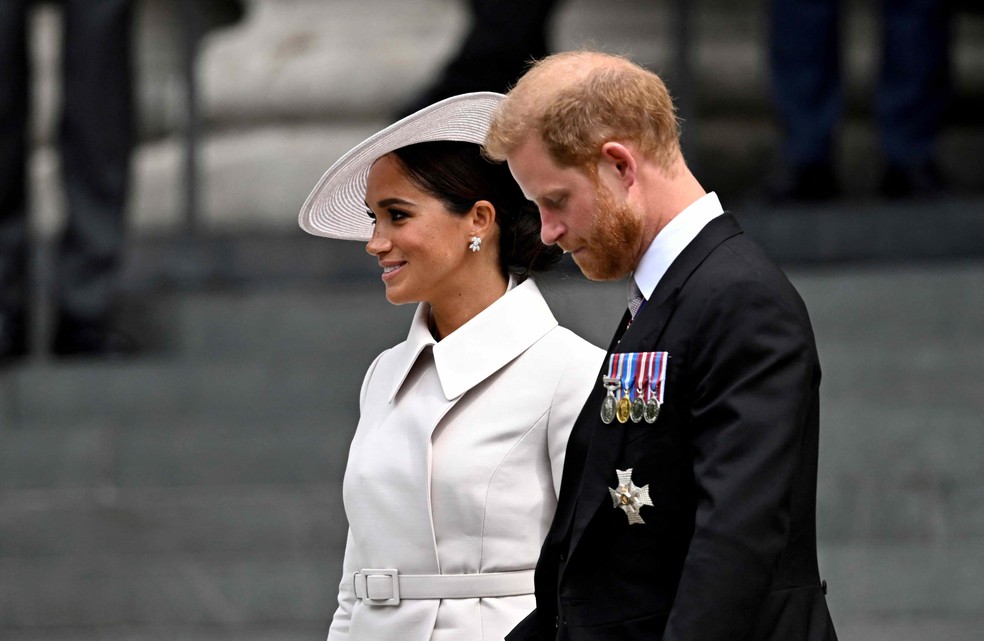 Meghan Markle e o príncipe Harry — Foto: Dylan Martinez/Reuters