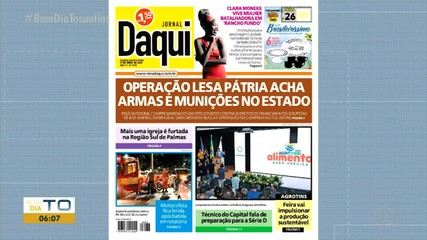 Operação que encontrou armas e munições em apartamento em Palmas é destaque no Jornal Daqu