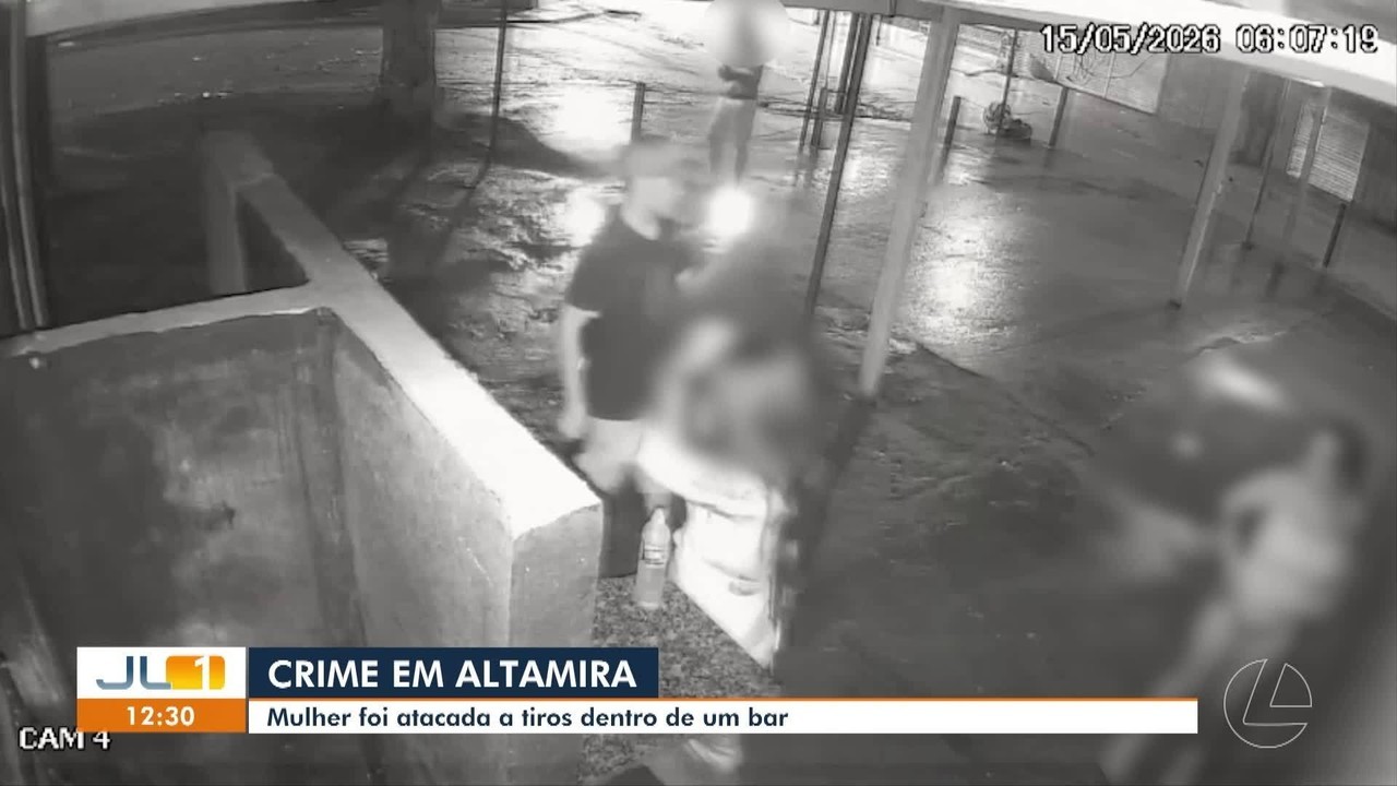 Mulher é atacada a tiros dentro de bar por ex-presidiário em Altamira, no sudoeste do PA