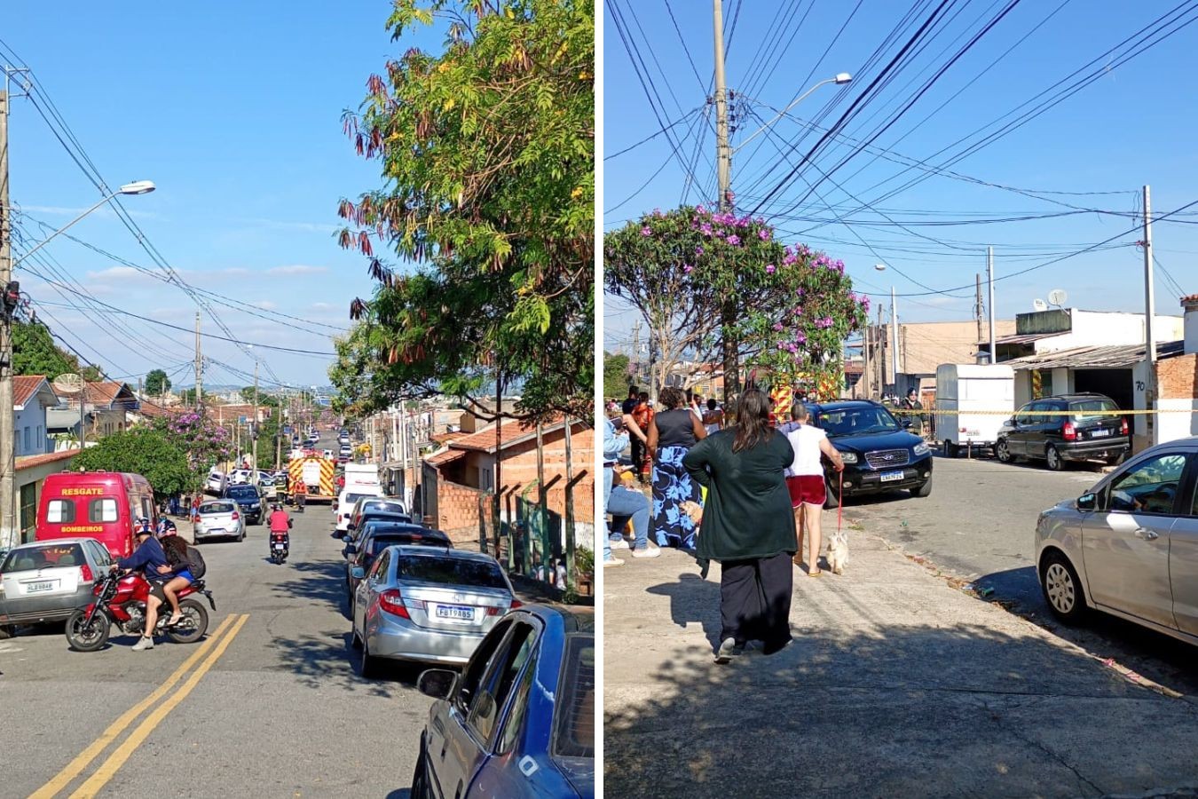 Incêndio em residência mobiliza o Corpo de Bombeiros em Campinas