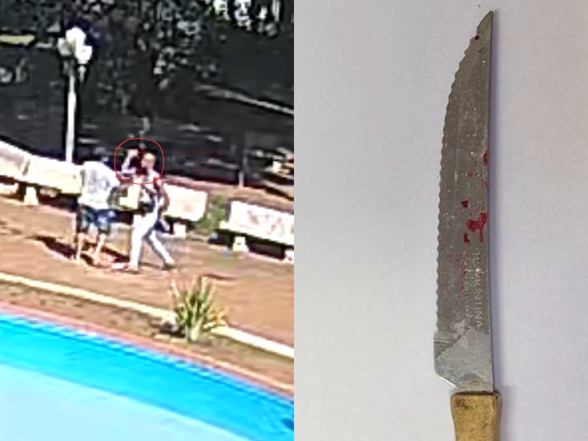 VÍDEO: homem em situação de rua é preso após esfaquear idoso em praça no interior de SP