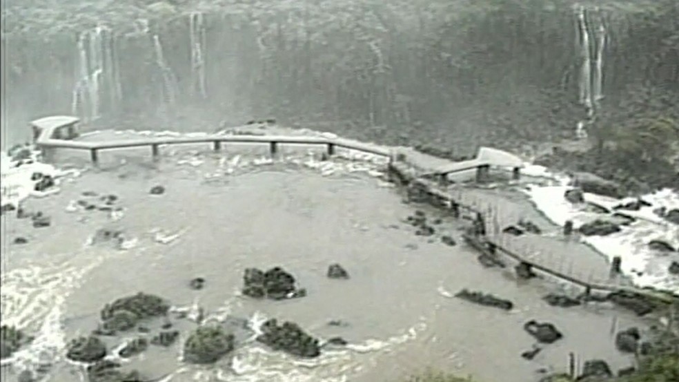 Construção das Cataratas em 1992 — Foto: RPC