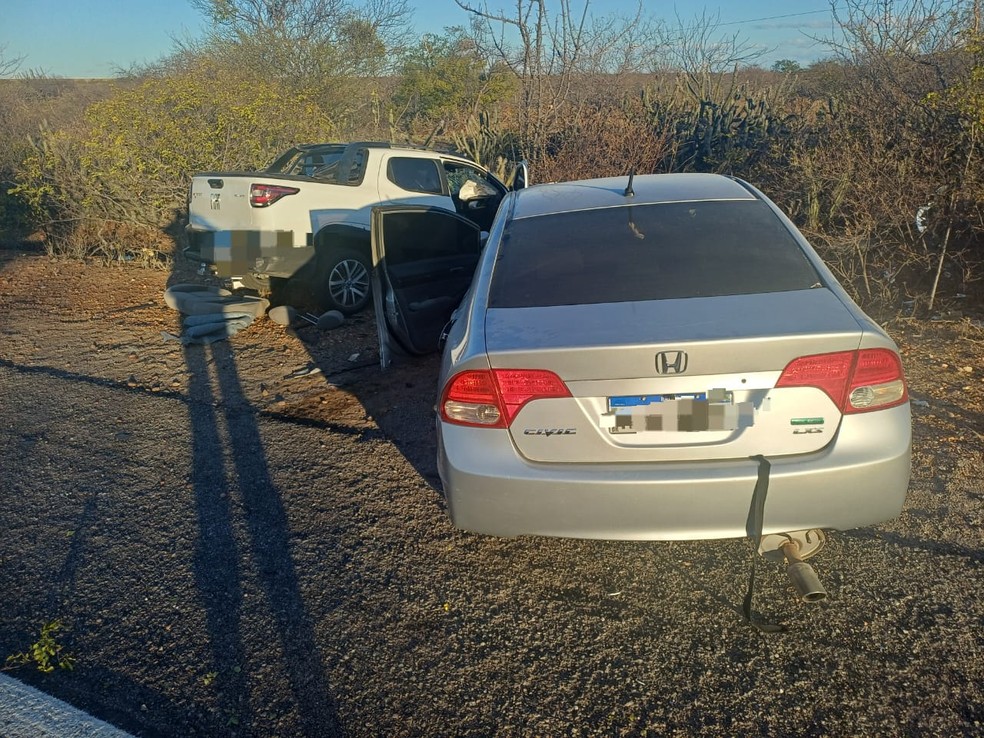Acidente na BR 428, em Cabrobó — Foto: PRF / Divulgação