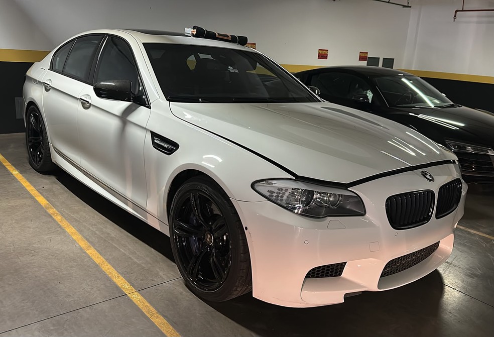 Veículo da marca BMW atribuído ao 'Careca do INSS' e apreendido pela PF — Foto: Polícia Federal/Divulgação