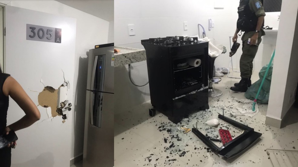 Vitima de tentativa de homicídio diz que não conhecia ex-PM que invadiu seu apartamento em Teresina; 'achei que não sairia viva' — Foto: Reprodução