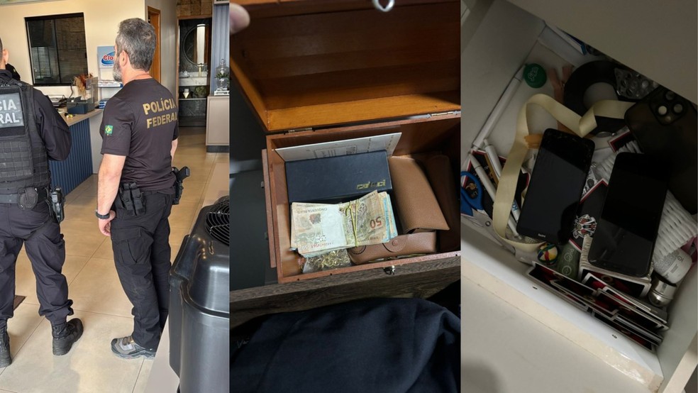 PF cumpre mandado contra organização criminosa voltada para o tráfico de drogas e lavagem de dinheiro. — Foto: Polícia Federal
