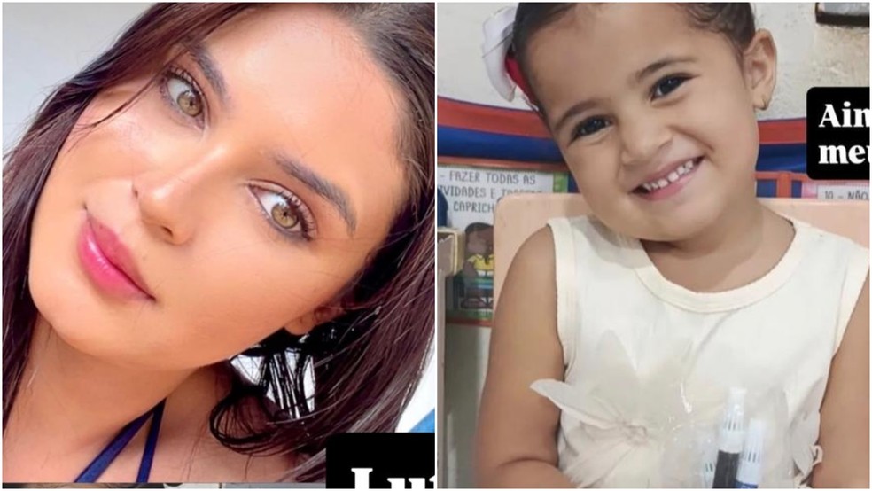 Lauana Lorrana Lima dos Santos, de 24 anos, e a filha Maria Alice Lino dos Santos, de 3 anos, morreram em um acidente em Russas. — Foto: Arquivo pessoal