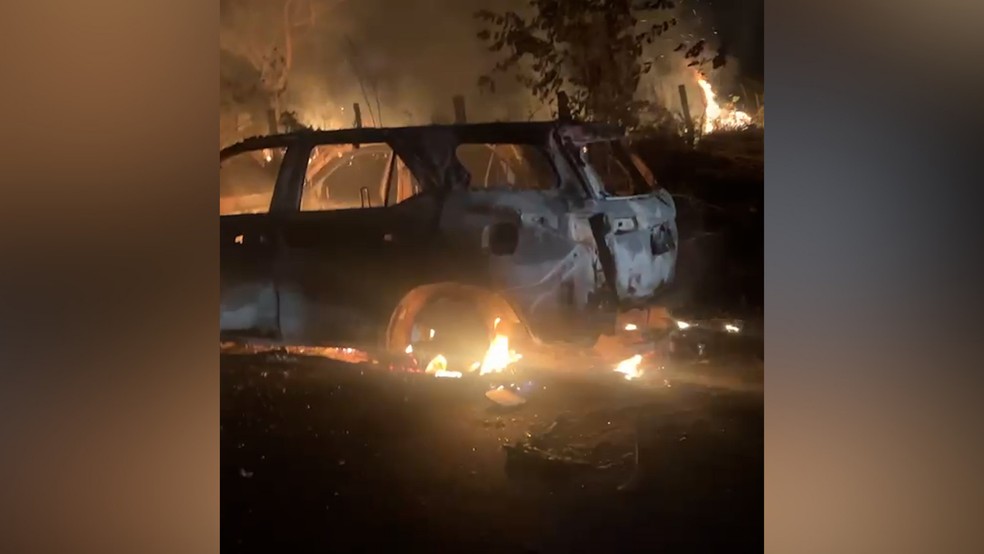 Indígena morre atropelado na MA-328; motorista é atacado e tem carro incendiado ao tentar prestar socorro — Foto: Reprodução
