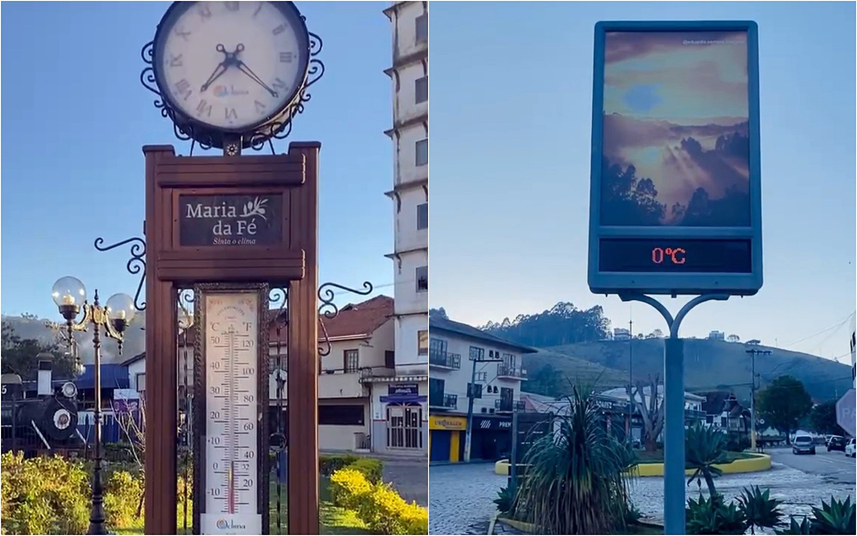 Sul de Minas registra temperaturas de até 0°C e amanhece com geada