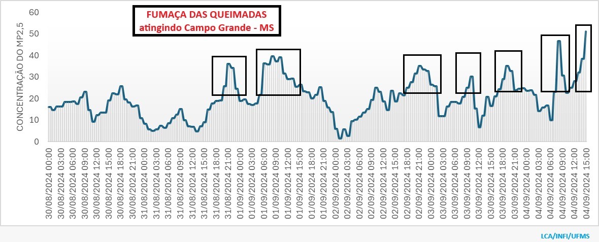 Campo Grande é coberta por fumaça e qualidade do ar pode piorar nos próximos dias; veja cuidados com a saúde