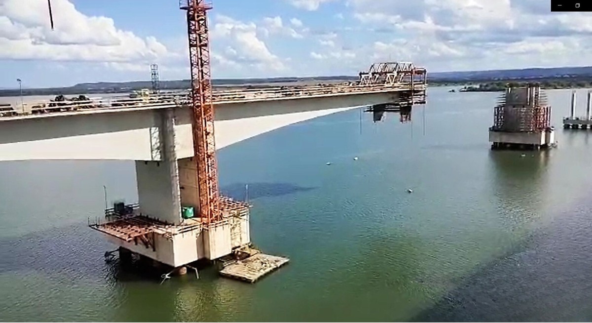 Veja como está o andamento da obra na nova ponte de Porto Nacional