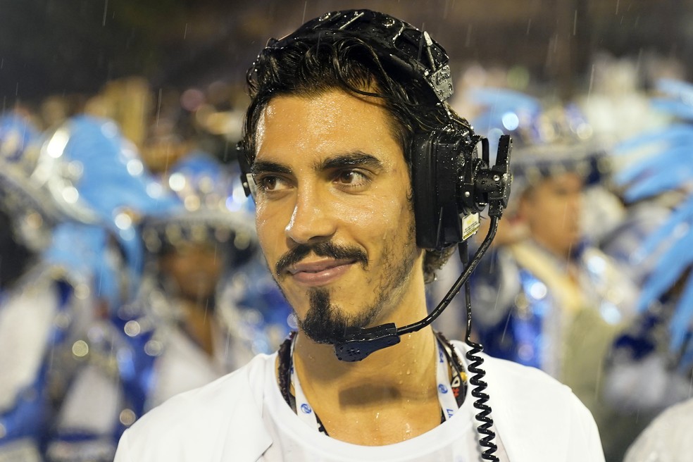 Gabriel David no setor 1 da Sapucaí  — Foto: Marcos Serra Lima/G1