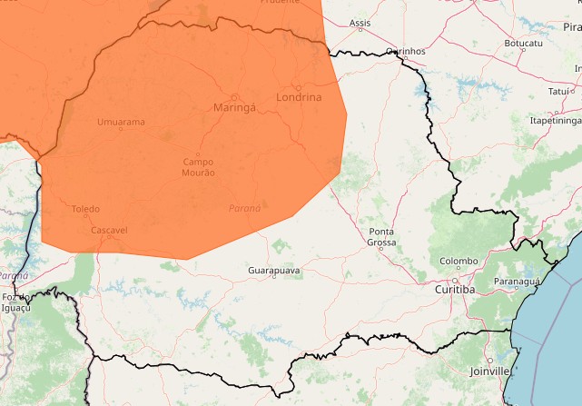 Paraná tem novo alerta de chuvas intensas nesta quarta (5); veja regiões mais afetadas