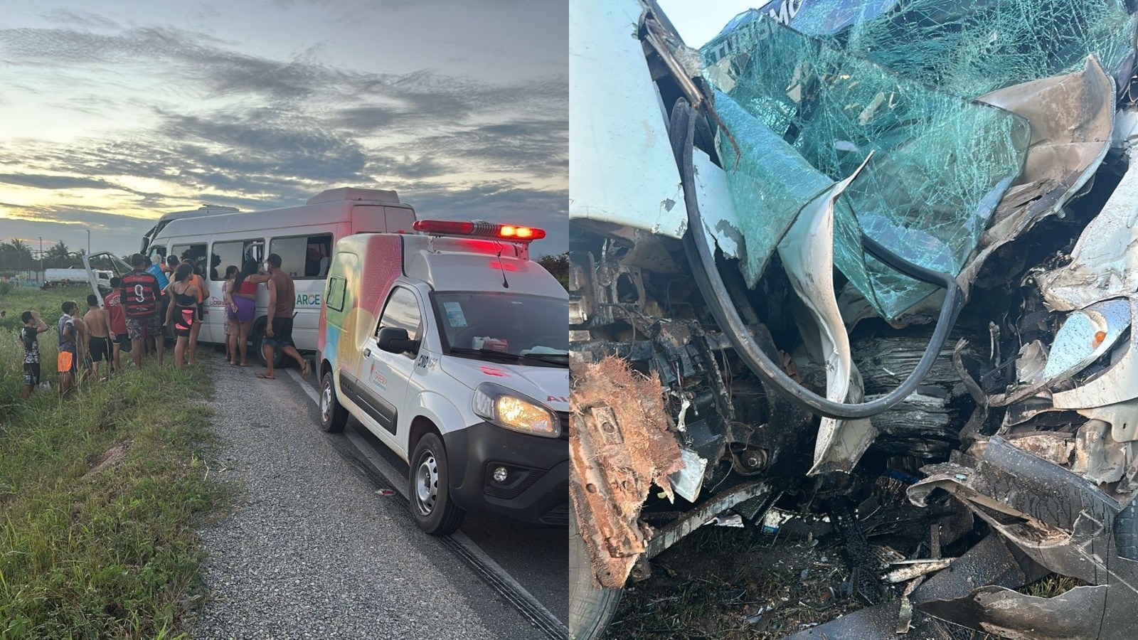 Colisão entre van e micro-ônibus deixa dois mortos na CE-085, em Itarema