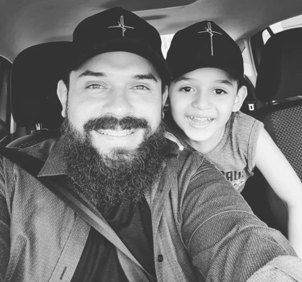 Diego Quintana e o filho Benjamin Pinheiro Quintana.