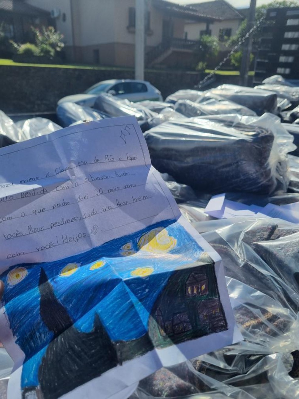 Cartas chegaram ao interior do Rio Grande do Sul — Foto: Divulgação