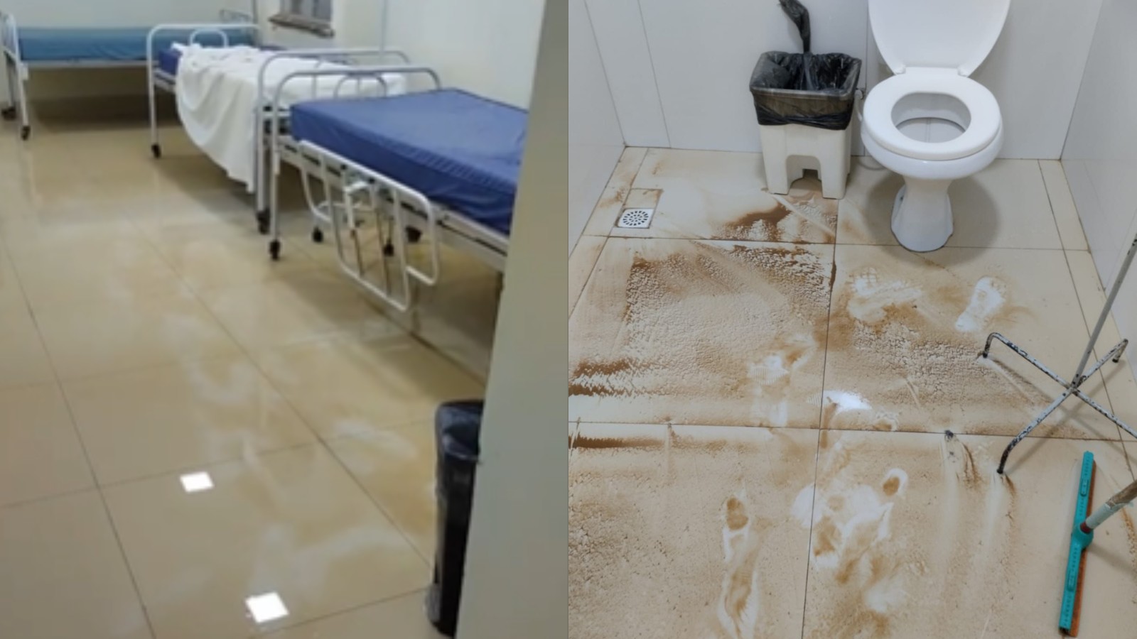 Alagamentos em enfermaria e espaço de descanso precário: sindicato denuncia condições de hospital no PI