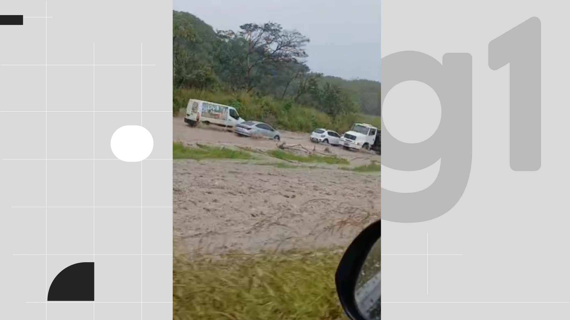Rompimento de barragem provoca alagamento e deixa trânsito lento na BR-101, na Paraíba