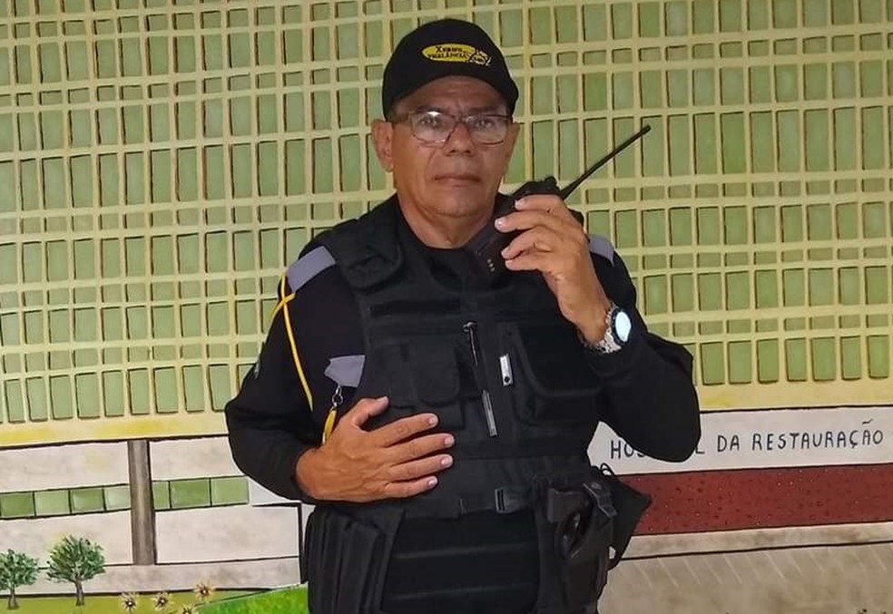 Nivaldo Bezerra da Silva, vigilante morto no Hospital da Restauração, no Derby, Centro do Recife — Foto: Reprodução/WhatsApp