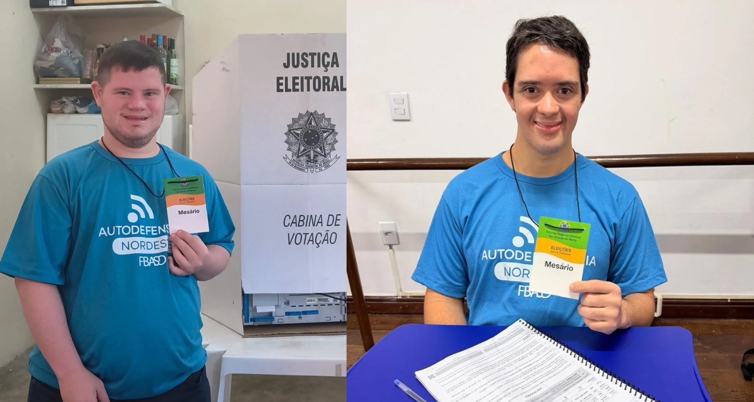 Pela primeira vez, jovens com síndrome de Down atuam como mesários no RN