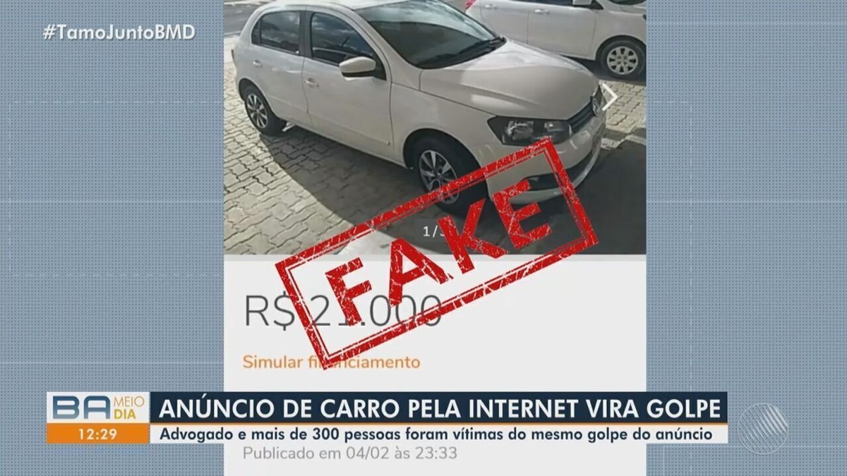 Golpistas 'clonam' anúncios de vendas de carros na web e enganam