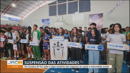 Em Cruzeiro do Sul, aulas e jogos escolares são suspensos em apoio a comunidade escolar