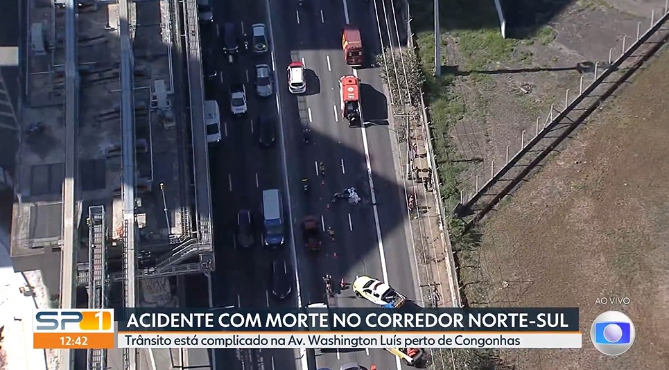 Motociclista morre em grave acidente próximo ao Aeroporto de Congonhas