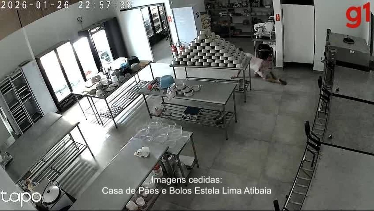 Ladrão é flagrado engatinhando para furtar estabelecimento no interior de SP; veja VÍDEO