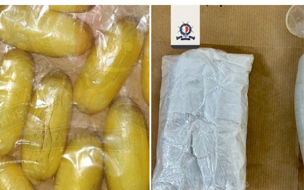 Drogas encontradas no corpo de Tainara Fernandes — Foto: Reprodução/Malta Police Force