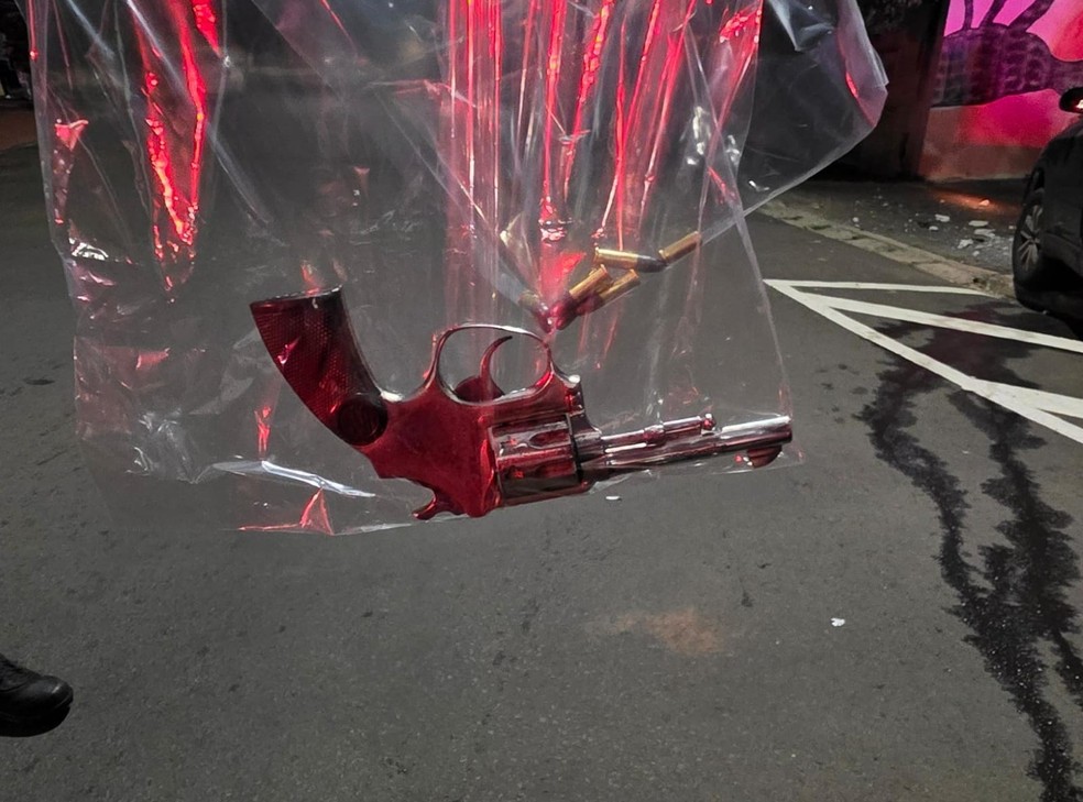 Arma apreendida na ocorrência. — Foto: Guarda Municipal de Londrina