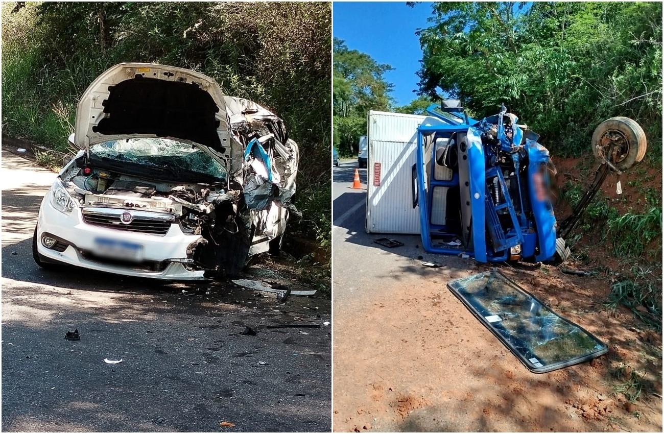 Idosa morre após batida entre carro e caminhão na BR-356