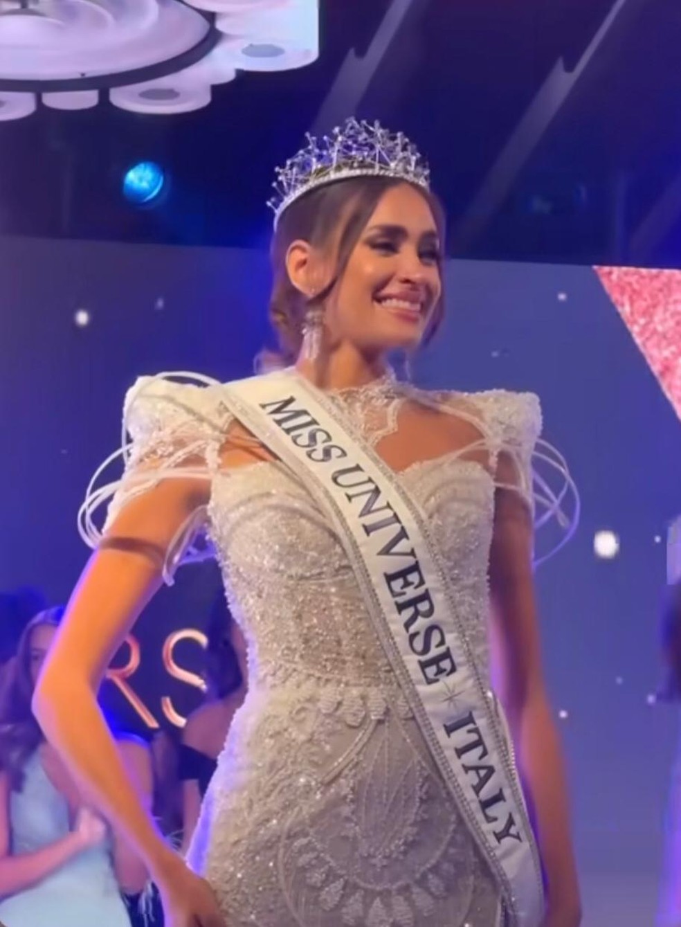 Modelo baiana venceu o concurso de Miss da Itália — Foto: Reprodução/Redes Sociais