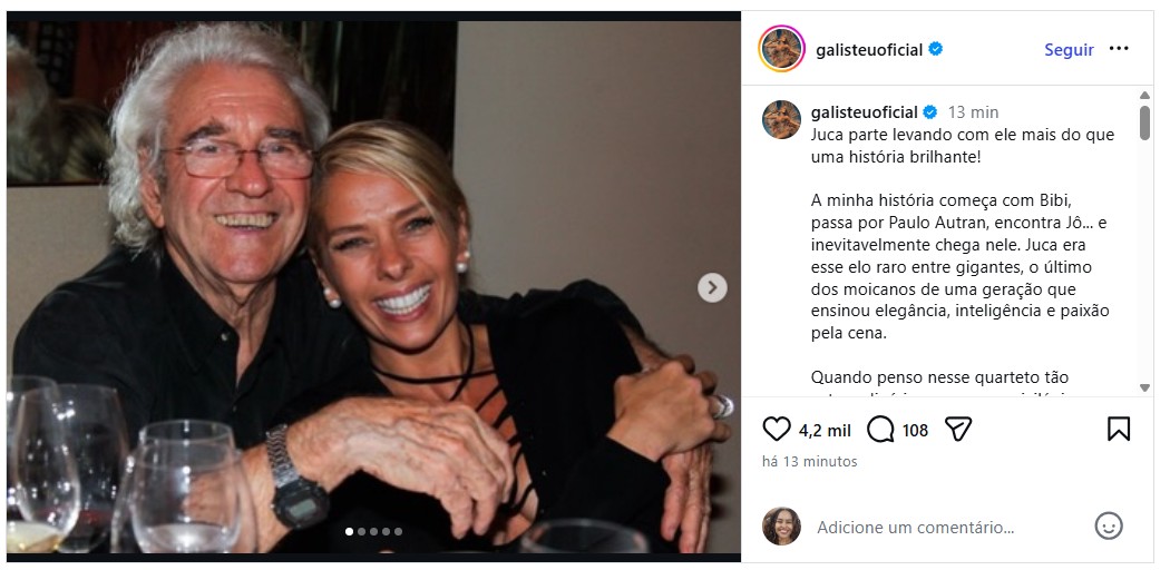 Ary Fontoura, Adriane Galisteu e mais lamentam morte de Juca de Oliveira; ator morreu aos 91 anos