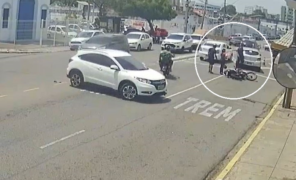 Acidente de trânsito motivou morte de motorista de aplicativo em setembro de 2018, em Fortaleza. — Foto: Reprodução