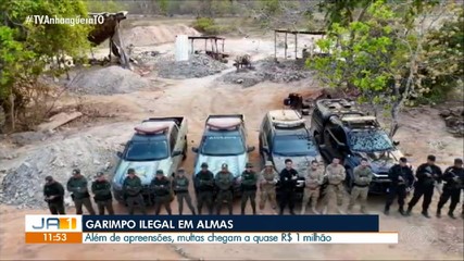 Operação fecha garimpo ilegal e multa responsáveis em Almas