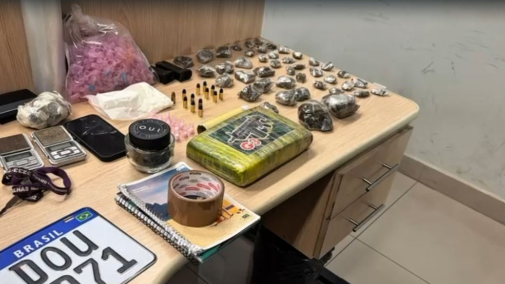 Homem é baleado em borracharia de São José do Rio Preto (SP); suspeito foi preso com drogas — Foto: Divulgação / Polícia Militar