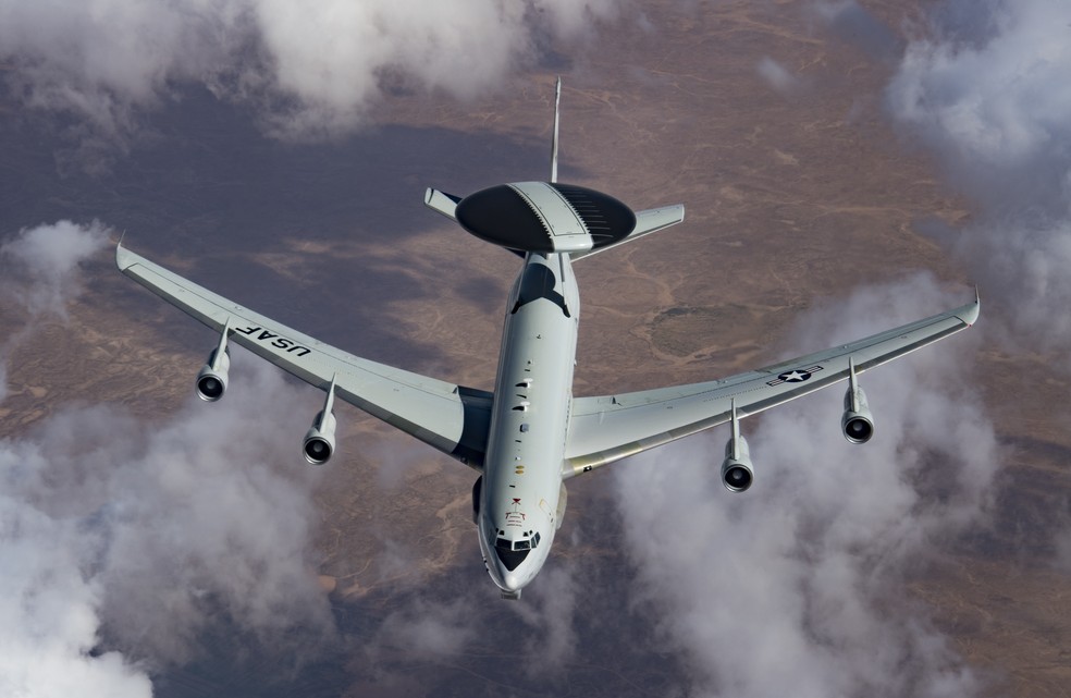 Boeing E-3 Sentry da For&ccedil;a A&eacute;rea dos EUA &mdash; Foto: For&ccedil;a A&eacute;rea dos EUA