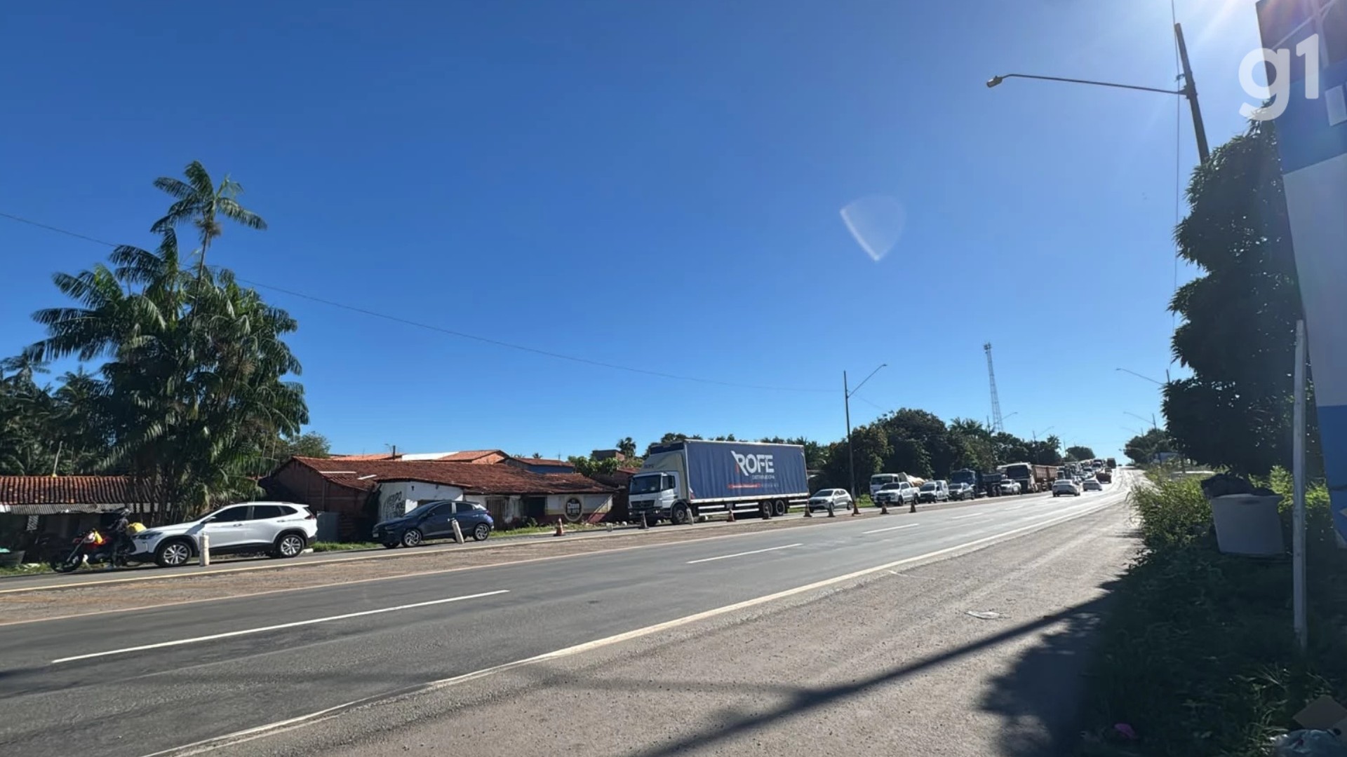 Motoristas enfrentam lentidão na BR-135, durante monitoramen