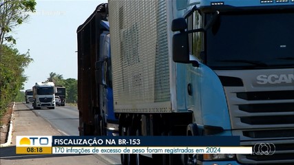 Infrações por excesso de peso nas estradas do Tocantins já passam de 170 em 2024