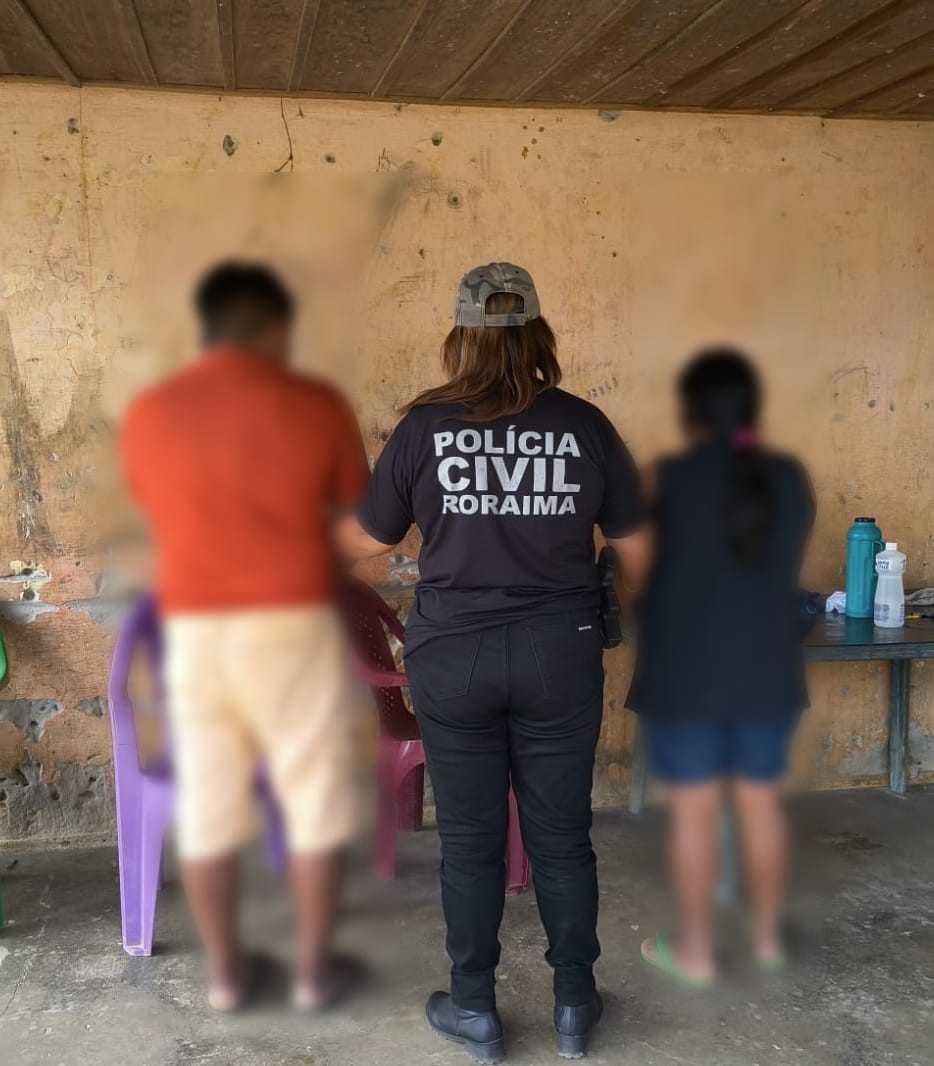 Casal suspeito de estuprar a própria filha é preso em Roraima 