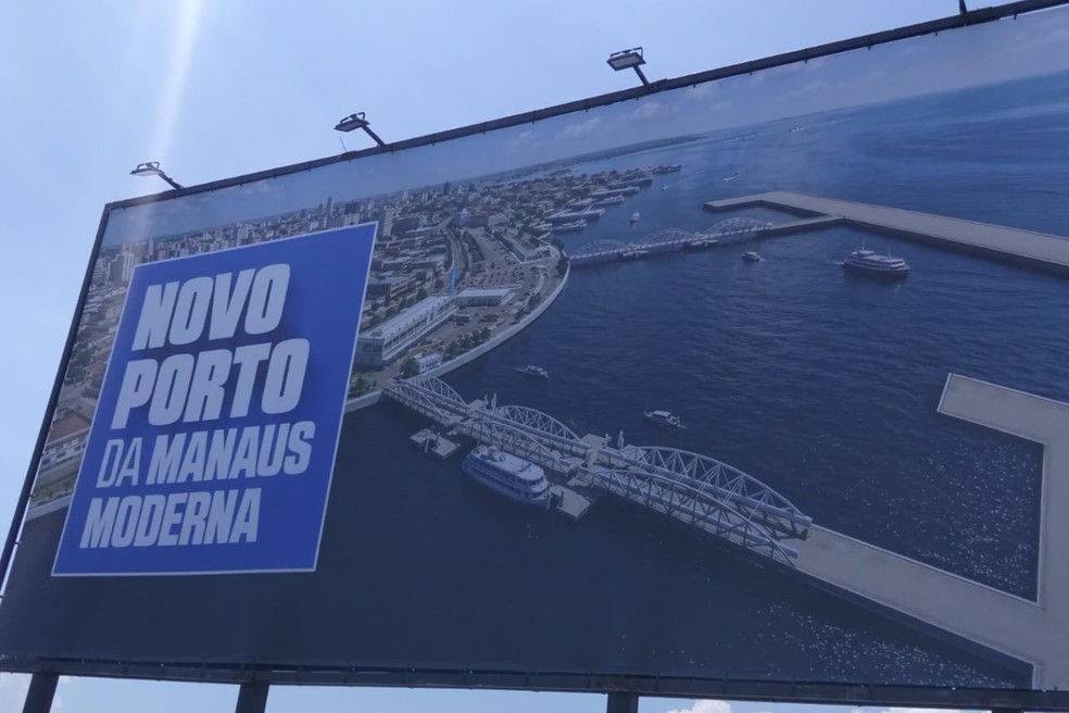 Obras do novo Porto da Manaus Moderna têm previsão de 24 a 25 meses de duração. — Foto: Karla Melo/Rede Amazônica