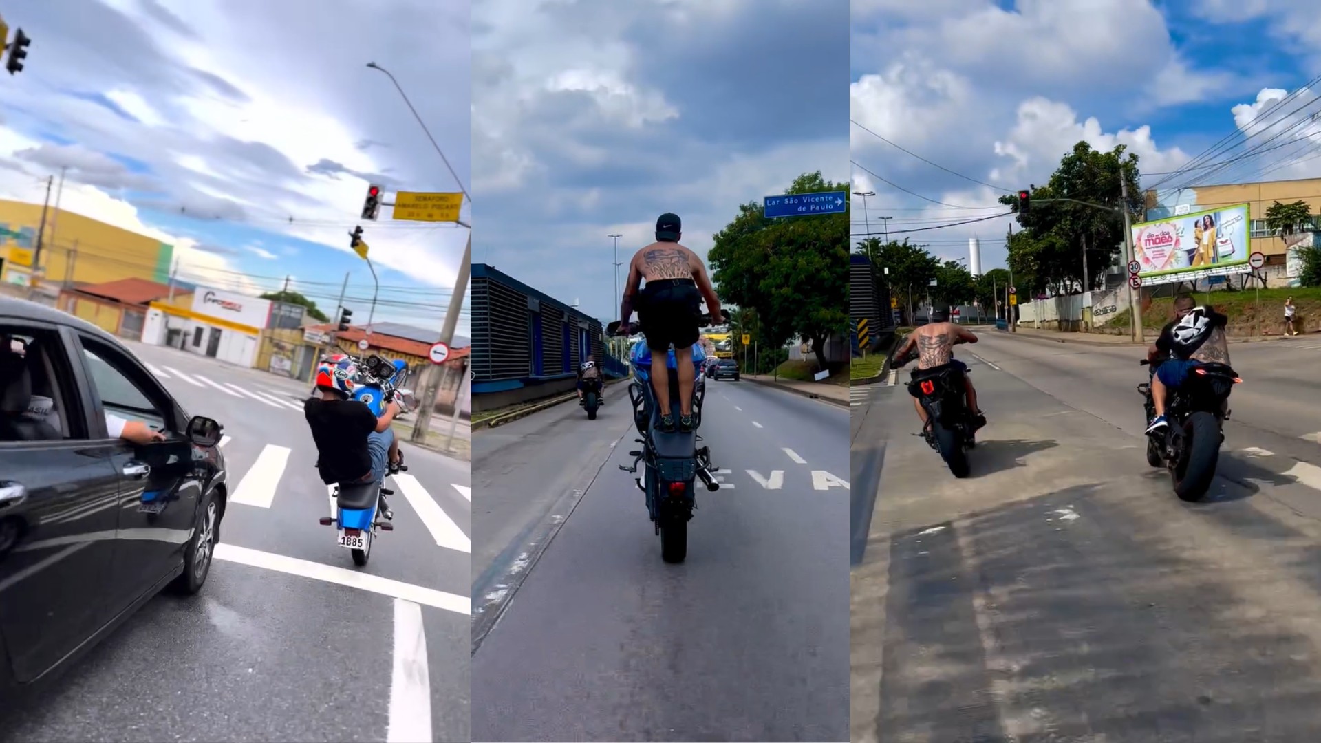 'Grau Zero': imagens de influenciadores empinando motos e em manobras radicais são usadas para atrair público a cassinos online, diz polícia