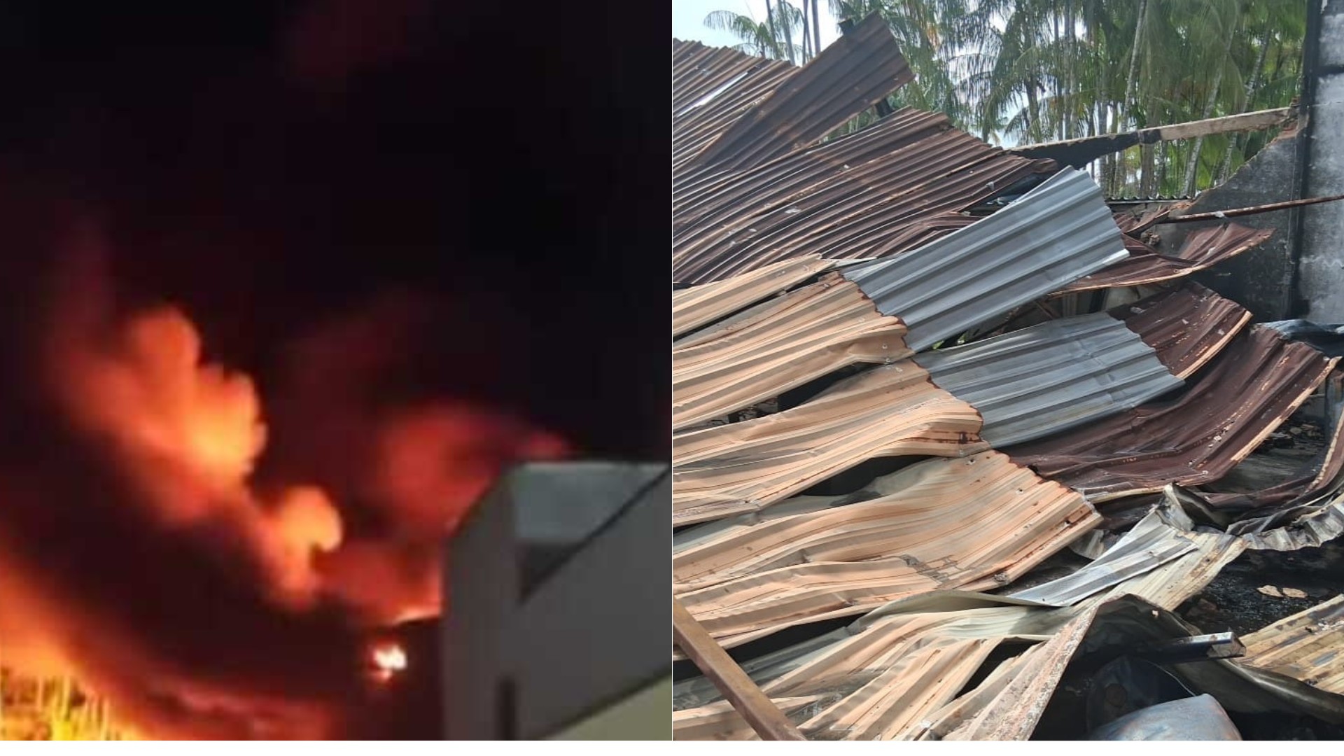 Incêndio atinge fábrica de colchões em São José de Ribamar, na Grande São Luís