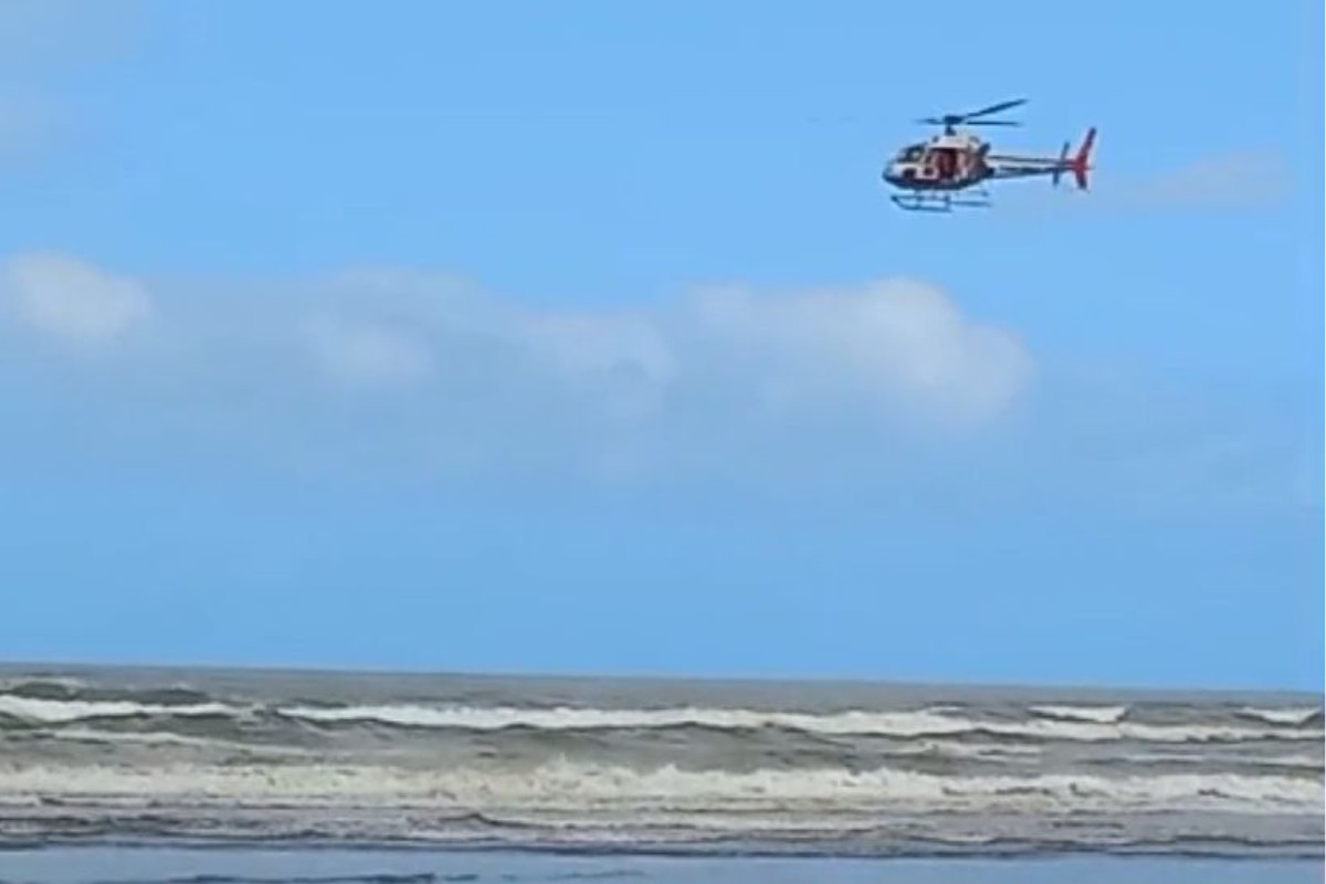 Adolescente de 14 anos desaparece no mar no litoral de SP; VÍDEO