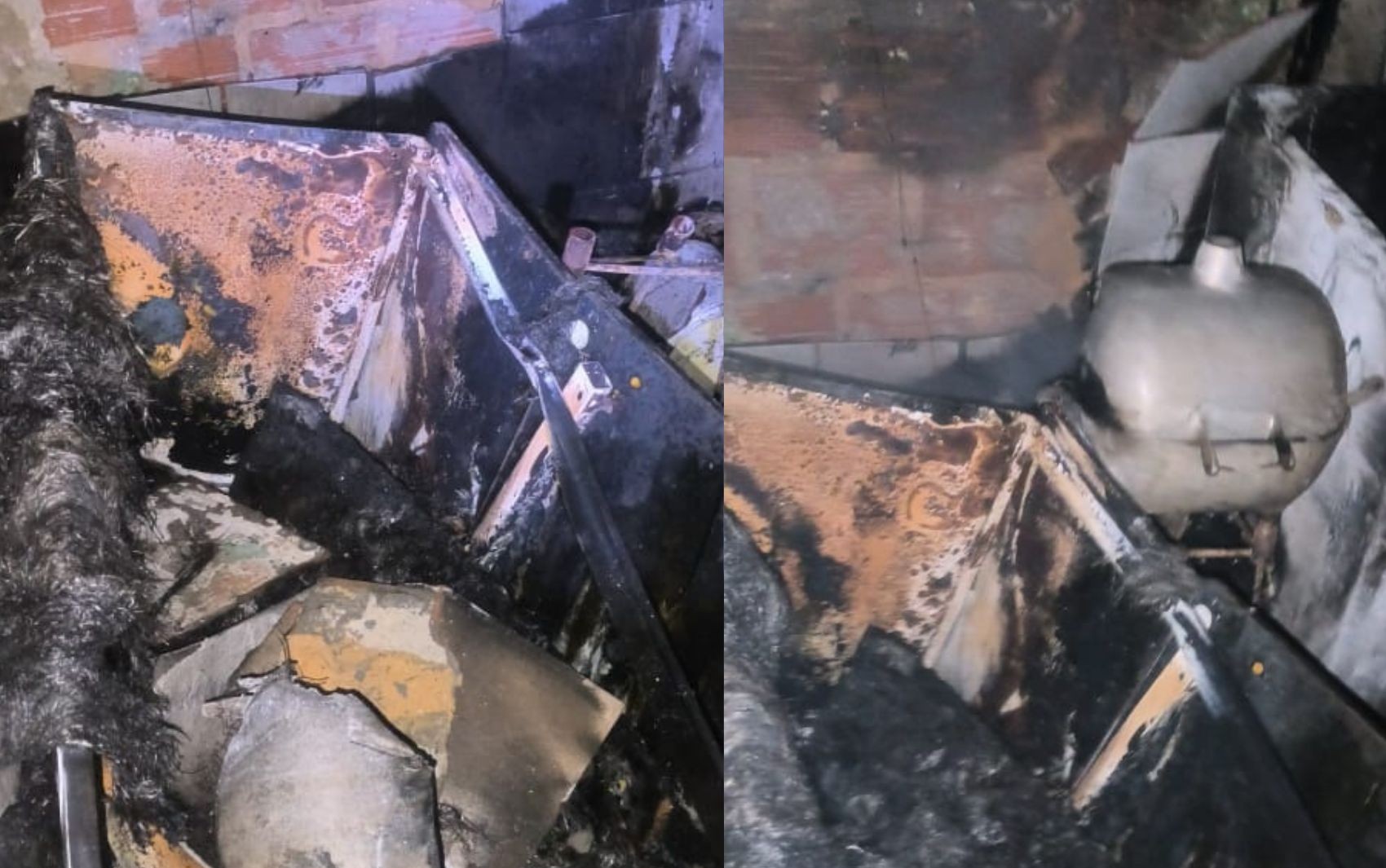 Pai e filho ficam feridos após incêndio em casa de Salvador; imóvel ficou destruído