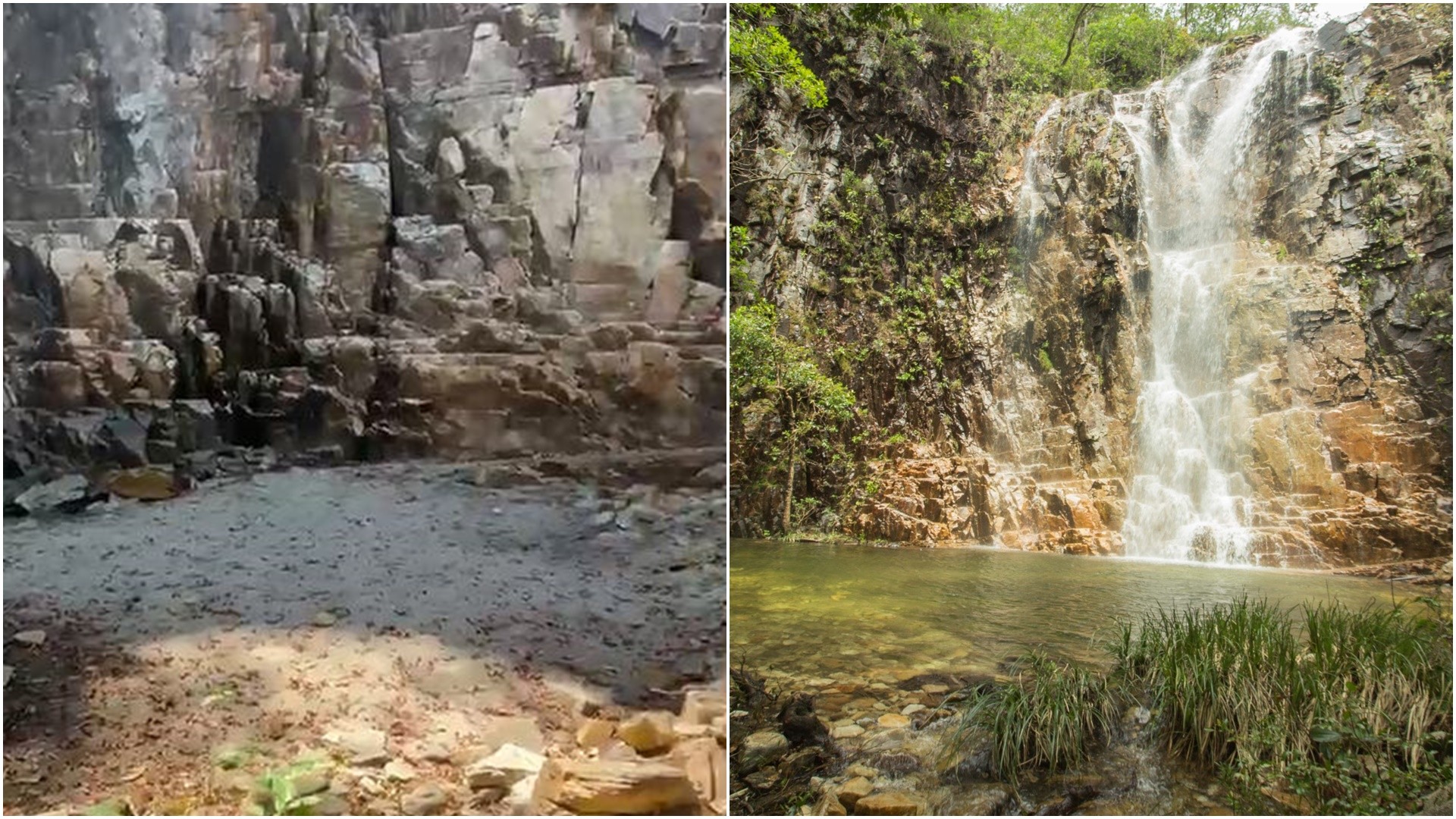 Mulher fica chocada ao encontrar cachoeira seca em Pirenópolis: ‘Muito triste’ 