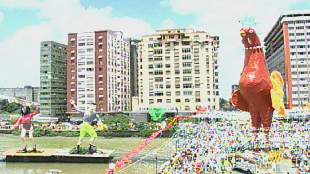 Galo Gigante do carnaval do Recife de 2004 — Foto: Acervo/TV Globo