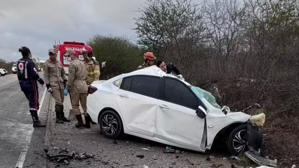 Cinco pessoas morrem em acidente na Paraíba; três eram da mesma família — Foto: Reprodução