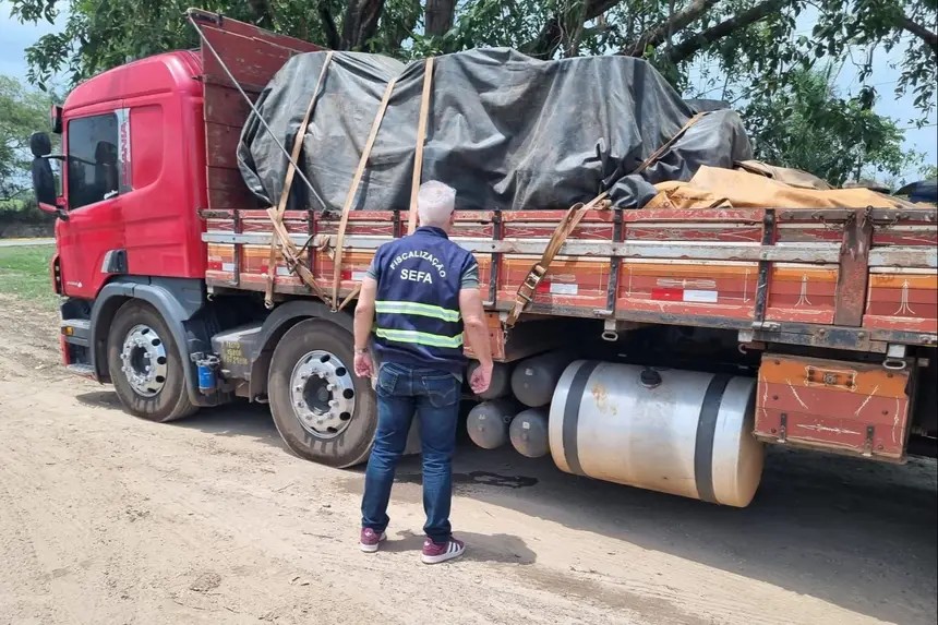 Pneus avaliados em R$ 240 mil são apreendidos durante fiscalizações da Sefa em Santarém